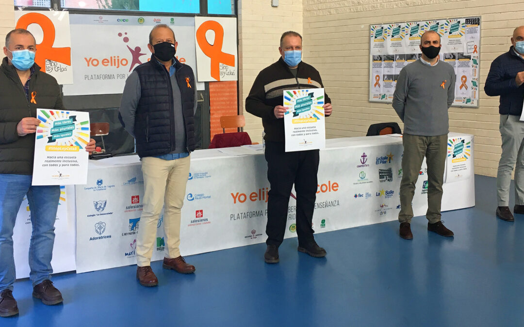 La Plataforma por la Libertad de Enseñanza en La Rioja llama a los logroñeses a manifestarse este domingo en contra de la Ley Celaá